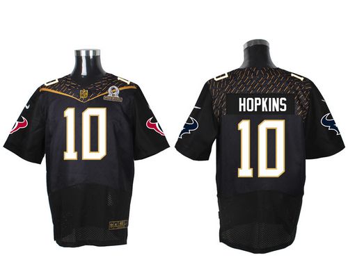 Nike Texans #10 DeAndre Hopkins Black 2016 Pro Bowl Men's Stitched NFL Elite Jersey
